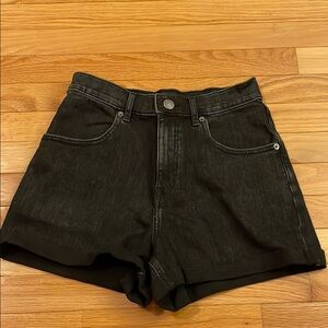 Express high rise mom Black Jean Shorts